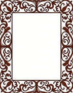 Ornate Floral Scrollwork Design Rug
