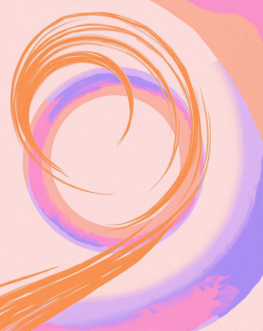 Swirling Pastel Brushstroke Abstract Rug
