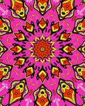 Vibrant Floral Mandala Pattern Design Rug