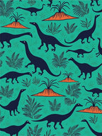 Dinosaur Botanical Pattern Rug