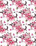 Crimson Pink Floral Branches Rug