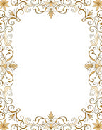 Elegant Gold Swirl Floral Pattern Rug