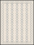 Creamy Diamond Vertical Pattern Rug