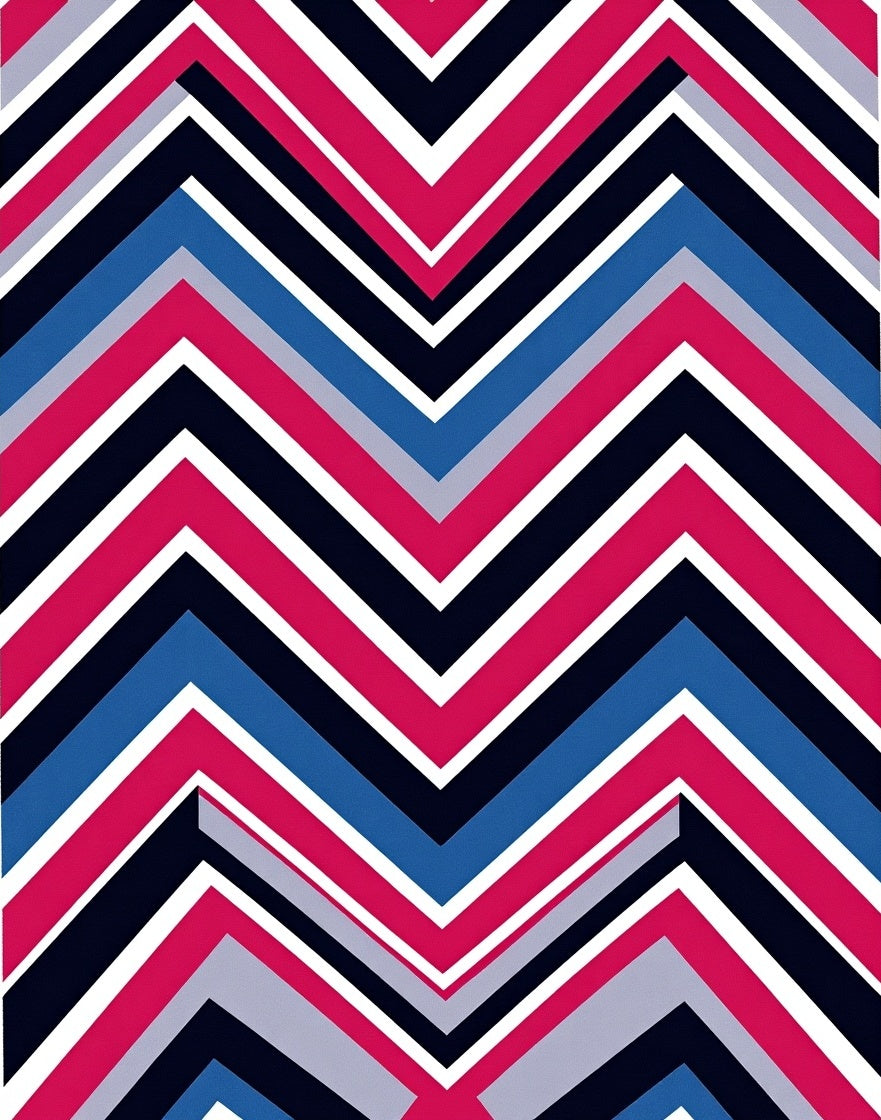 Bold Geometric Chevron Pattern Design Rug