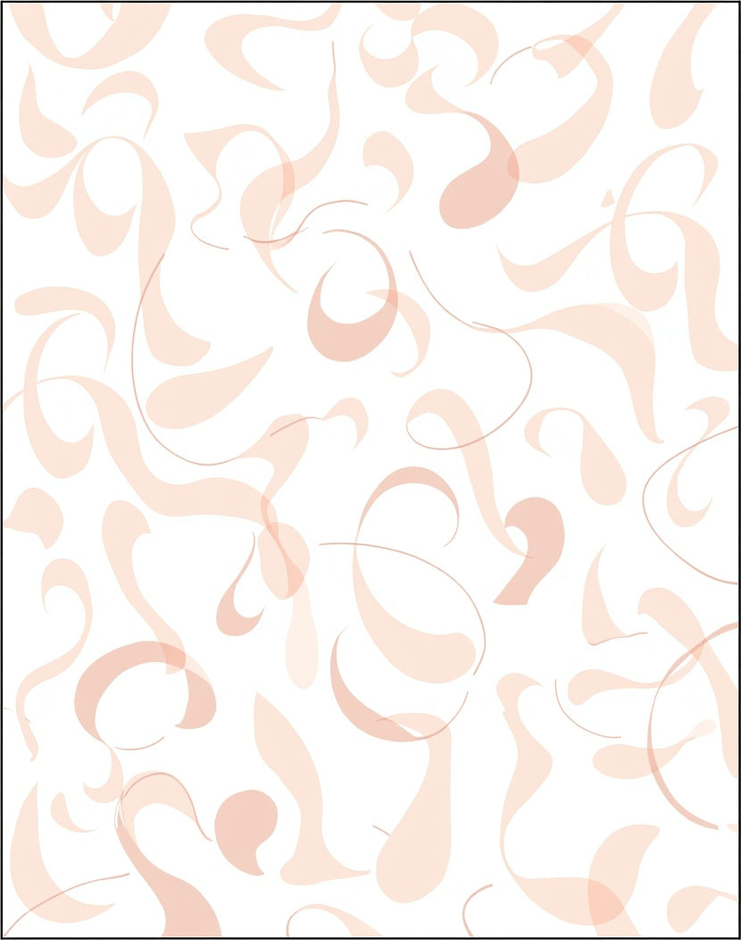 Soft Peach Swirl Abstract Pattern Rug