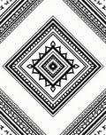 Bold Black And White Geometric Diamond Pattern Rug