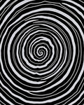 Concentric Swirl Abstract Design Rug
