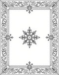 Ornate Scroll Border and Medallion Rug