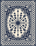 Ornate Floral Scrollwork Medallion Rug