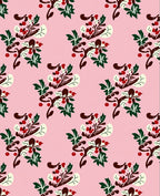 Pink Berry Branch Medallion Rug