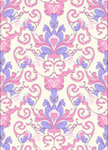 Soft Pink Lavender Floral Damask Rug