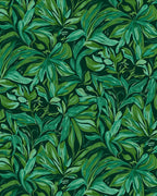 Verdant Jungle Leaf Pattern Rug