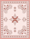 Elegant Floral Swirls Patterned Rug