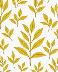 Golden Leaf Botanical Pattern Rug