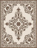 Ornate Floral And Scrollwork Pattern Rug