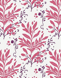 Pink Leaf Branch Pattern Design Rug