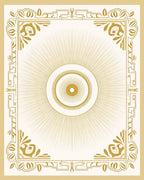 Ornate Sunburst Geometric Frame Rug