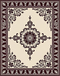 Vintage Ornamental Scrollwork Design Rug