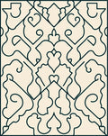 Classic Intricate Floral Scroll Pattern Rug
