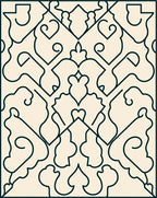 Classic Intricate Floral Scroll Pattern Rug