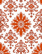 Classic Floral Damask Pattern Rug