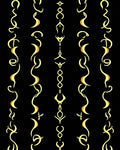 Elegant Yellow Swirls Pattern Rug