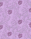 Elegant Purple Floral Swirl Pattern Rug