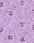 Elegant Purple Floral Swirl Pattern Rug