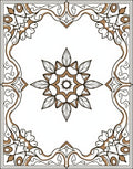 Intricate Floral Border Mandala Design Rug