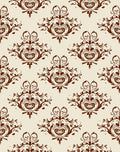 Vintage Scrolling Floral Damask Pattern Rug