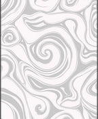 Abstract Gray Swirling Fluid Rug