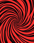 Red Black Swirl Illusion Rug