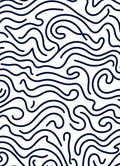 Waves Pattern Dark Blue Abstract Lines Rug