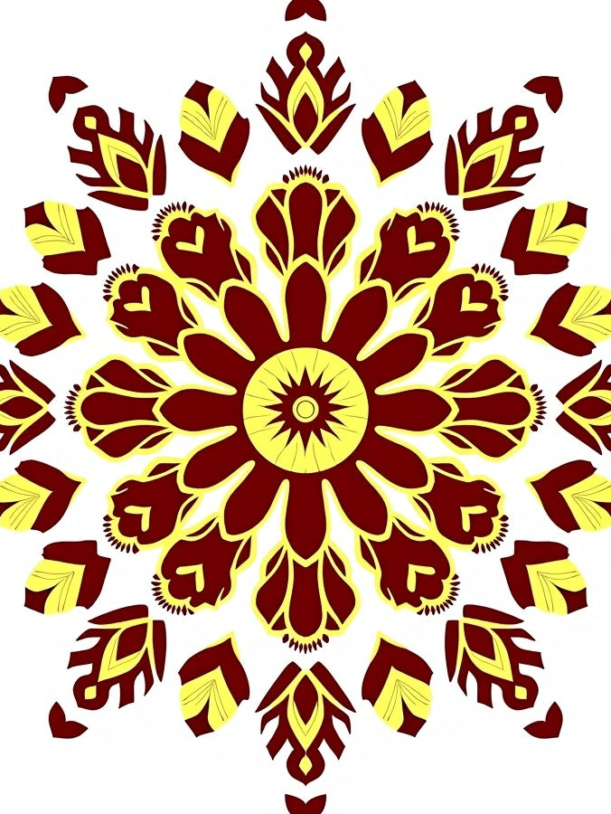 Mandala Floral Patterned Rug