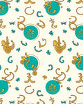 Curious Carriage Turquoise Pattern Rug