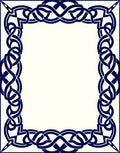 Intricate Interlocking Knot Border Design Rug