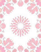 Pink Floral Mandala Pattern Rug