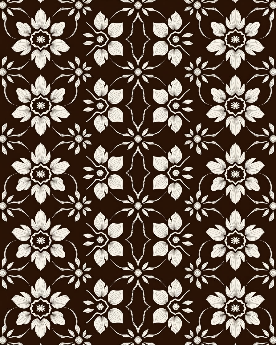 Classic Floral Vines Pattern Design Rug