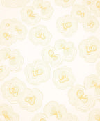Soft Yellow Swirl Abstract Pattern Rug