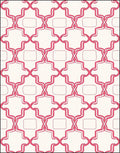 Pink Quatrefoil Pattern Accent Rug