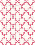 Pink Quatrefoil Pattern Accent Rug