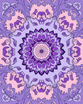 Floral Mandala Symmetry Pattern Rug