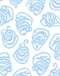 Abstract Blue Swirls Pattern Rug