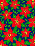 Bold Crimson Blossom Foliage Rug