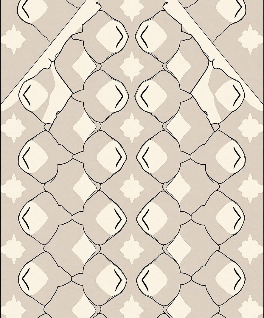Subtle Geometric Diamond Pattern Rug