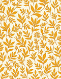 Golden Branch Leaf Pattern Rug
