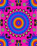 Vibrant Mandala Geometric Pattern Rug