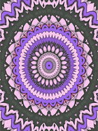 Vibrant Purple Mandala Pattern Design Rug