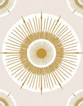 Radiant Sunburst Geometric Pattern Rug