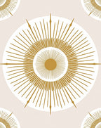 Radiant Sunburst Geometric Pattern Rug
